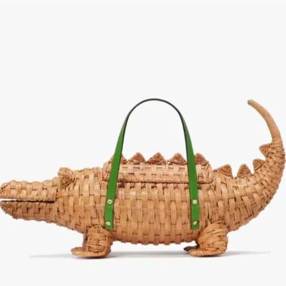 kate spade | Swamped Wicker 3d Alligator Bag - Picture 2 of 6